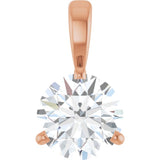 14K Rose Gold 1 CT Lab-Grown Diamond Pendant