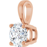 14K Rose Gold 1/2 CT Lab-Grown Diamond Pendant