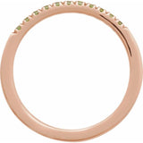 14K Rose Gold Natural Peridot Stackable Ring