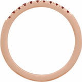 14K Rose Gold Natural Mozambique Garnet Stackable Ring