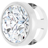 14K White Gold 1 CT Natural Diamond Slide Pendant