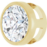 14K Yellow Gold 1 CT Natural Diamond Slide Pendant