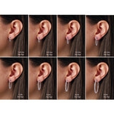 14K Yellow Gold 3/4 CTW Lab-Grown Diamond Inside-Outside 23 mm Hinged Hoop Earrings