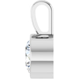Platinum 5/8 CT Lab-Grown Diamond Bezel-Set Solitaire Pendant