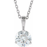 Platinum 3/4 CTW Lab-Grown Diamond 18" Necklace