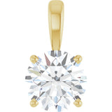 14K Yellow Gold 1 1/2 CT Lab-Grown Diamond Pendant