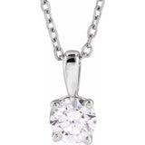 14K White Gold 3/4 CT Natural Diamond 18