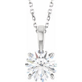 14K White Gold 2 CT Lab-Grown Diamond 18