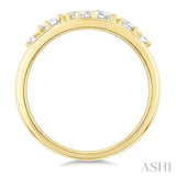 3/4 Ctw Mixed Diamond Cut Fashion Wide Band in 14K Yellow Gold