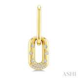 1/5 Ctw Round Cut Diamond Paperclip Aeris Gold Mosaic Earrings in 10K Yellow Gold