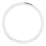 14K White Gold 1.5 mm Half Round Band Size 11