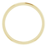 10K Yellow Gold 1.5 mm Half Round Band Size 5.5