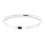 10K White Gold 1.5 mm Half Round Band Size 8