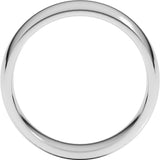 10K White Gold 7 mm Lightweight Comfort-Fit Half Round Band Size 11