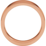 18K Rose Gold 7 mm Comfort-Fit Flat Band Size 8