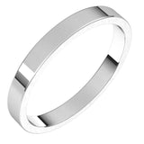 14K White Gold 2.5 mm Flat Band Size 11