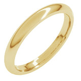 18K Yellow Gold 2.5 mm Comfort-Fit Half Round Band Size 5