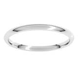 Platinum 1.5 mm Lightweight Comfort-Fit Half Round Band Size 5