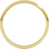 14K Yellow Gold 1.5 mm Lightweight Half Round Band Size 5