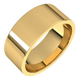 14K Yellow Gold 8 mm Lightweight Comfort-Fit Flat Band Size 6.5