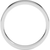 Platinum 4 mm Lightweight Comfort-Fit Flat Band Size 5
