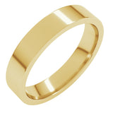 14K Yellow Gold 4 mm Lightweight Comfort-Fit Flat Band Size 7
