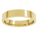 10K Yellow Gold 4 mm Lightweight Comfort-Fit Flat Band Size 8