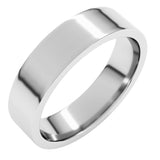 14K White Gold 5 mm Lightweight Comfort-Fit Flat Band Size 6.5