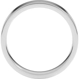 14K White Gold 5 mm Lightweight Comfort-Fit Flat Band Size 6