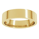 10K Yellow Gold 5 mm Lightweight Comfort-Fit Flat Band Size 9
