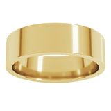 14K Yellow Gold 6 mm Lightweight Comfort-Fit Flat Band Size 5