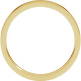 10K Yellow Gold 3 mm Flat Comfort Fit Light Band Size 5