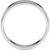 Platinum 6 mm Stepped-Edge Flat Band Size 9