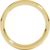 18K Yellow Gold 4 mm Beveled-Edge Comfort-Fit Flat Band Size 8