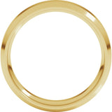 14K Yellow Gold 5 mm Beveled-Edge Comfort-Fit Flat Band Size 11