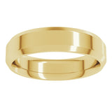 14K Yellow Gold 5 mm Beveled-Edge Comfort-Fit Flat Band Size 11.5