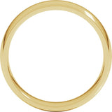 14K Yellow Gold 5.5 mm Lightweight Comfort-Fit Half Round Band Size 9