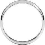 10K White Gold 5 mm Lightweight Half Round Band Size 11