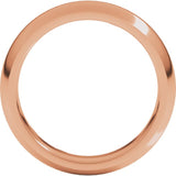 14K Rose Gold 5 mm Comfort-Fit Half Round Band Size 6.5