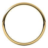 10K Yellow Gold 1 mm Lightweight Half Round Band Size 7