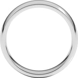 10K White Gold 6 mm Lightweight Comfort-Fit Half Round Band Size 15.5