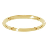 10K Yellow Gold 1.5 mm Lightweight Comfort-Fit Half Round Band Size 6