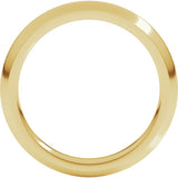 18K Yellow Gold 3 mm Comfort-Fit Half Round Band Size 8.5