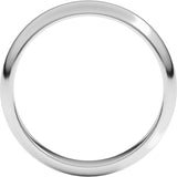 14K White Gold 4 mm Half Round Band Size 7.5