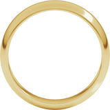 14K Yellow Gold 5 mm Half Round Band Size 9.5