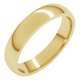 10K Yellow Gold 4 mm Lightweight Comfort-Fit Half Round Band Size 5.5