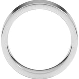 14K White Gold 7 mm Comfort-Fit Flat Band Size 8.5