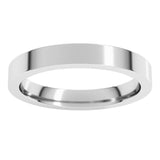 Platinum 3 mm Comfort-Fit Flat Band Size 6.5