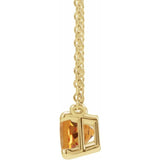 14K Yellow Gold Natural Citrine 18" Necklace