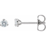 14K White Gold 3 mm Stuller Lab-Grown Moissanite™ Earrings